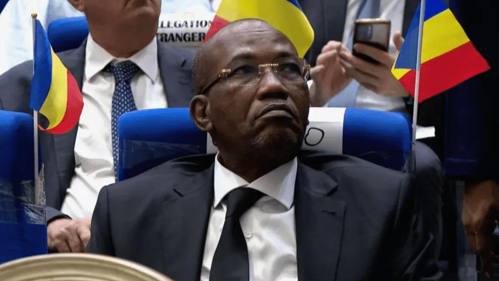 Mahamat Zen Bada, secrétaire général du MPS lors de l'investiture du président Mahamat Idriss Deby le 23 mai 2024.