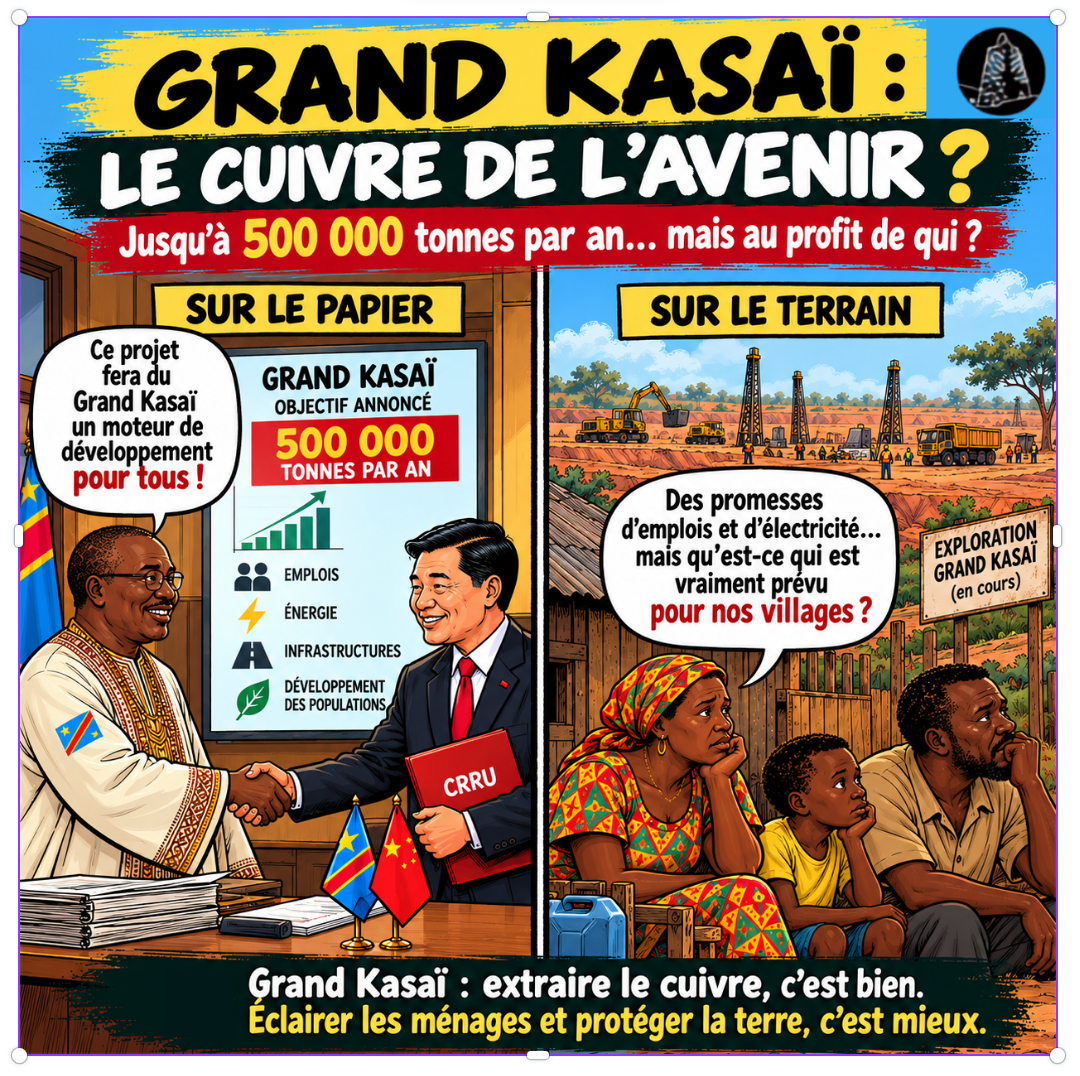 RDC: le cuivre du Grand Kasaï doit enrichir les populations, pas aggraver leur vulnérabilité